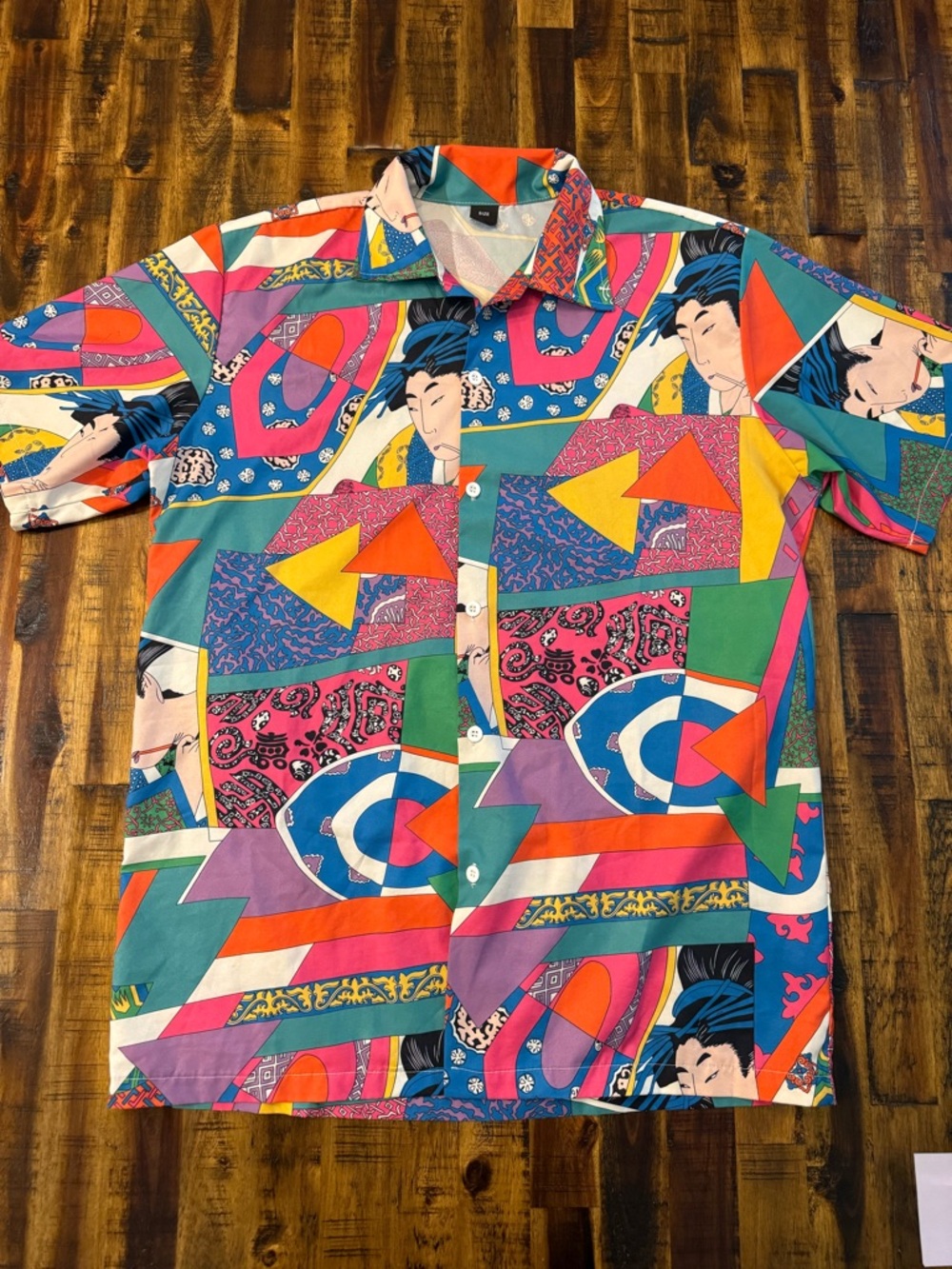 🤩 Y2K men's button up polo. Vintage colorpop contemporary trending bright unique